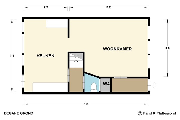 Floorplan - Zuidstraat 96, 2225 GZ Katwijk